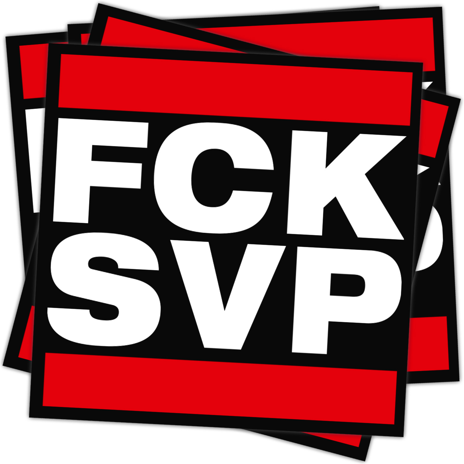 Aufkleber »FCK SVP« (10,5 x 10,5 cm)