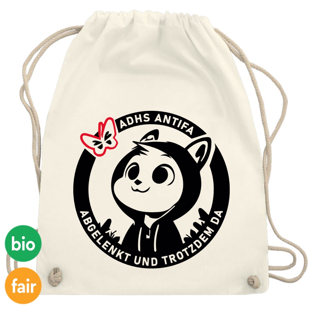 Turnbeutel / Stoff-Rucksack »ADHS Antifa«
