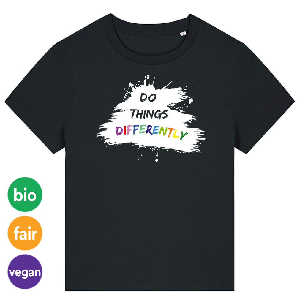 Ladies-Shirt »Do things differently« XXL schwarz
