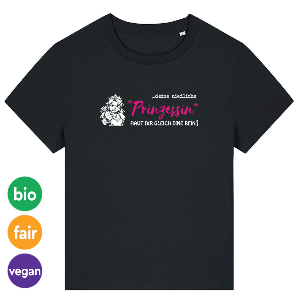 Damen-Shirt »Niedliche Prinzessin« XL schwarz