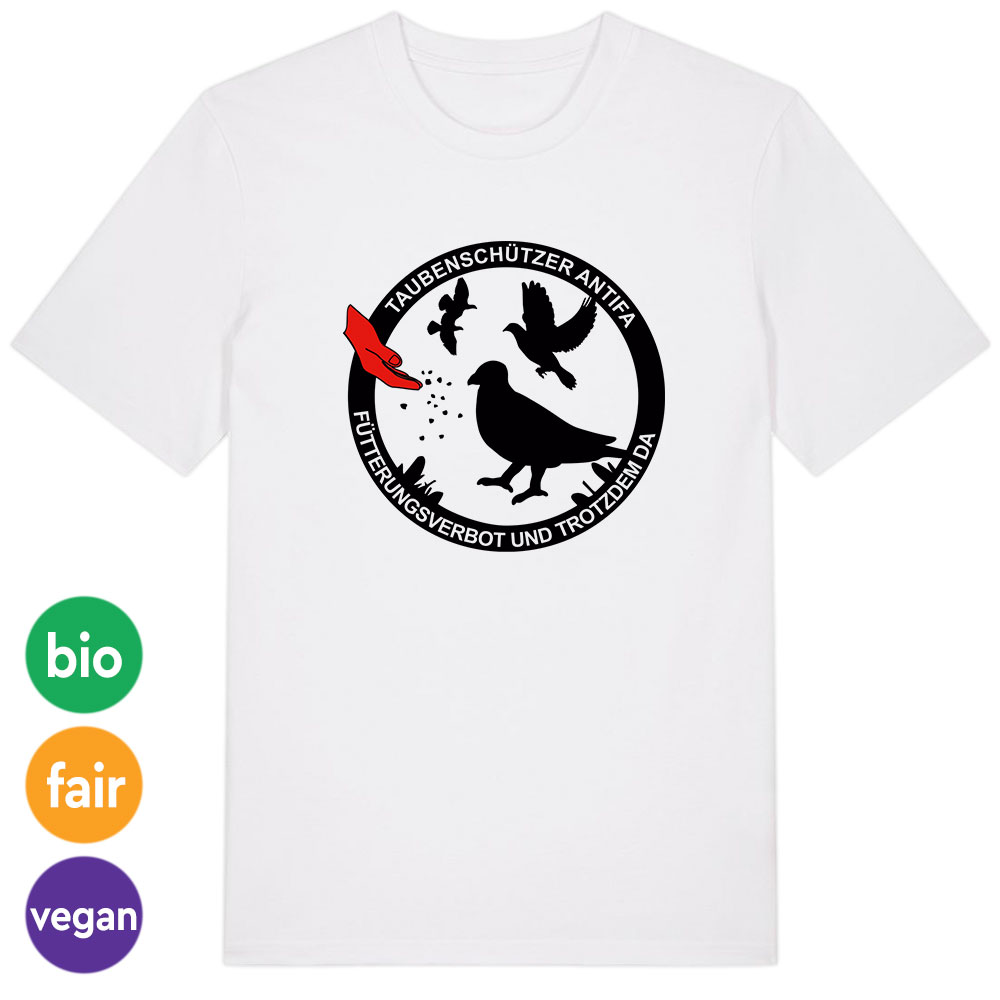 T-Shirt »Taubenschützer Antifa« 3XL weiß
