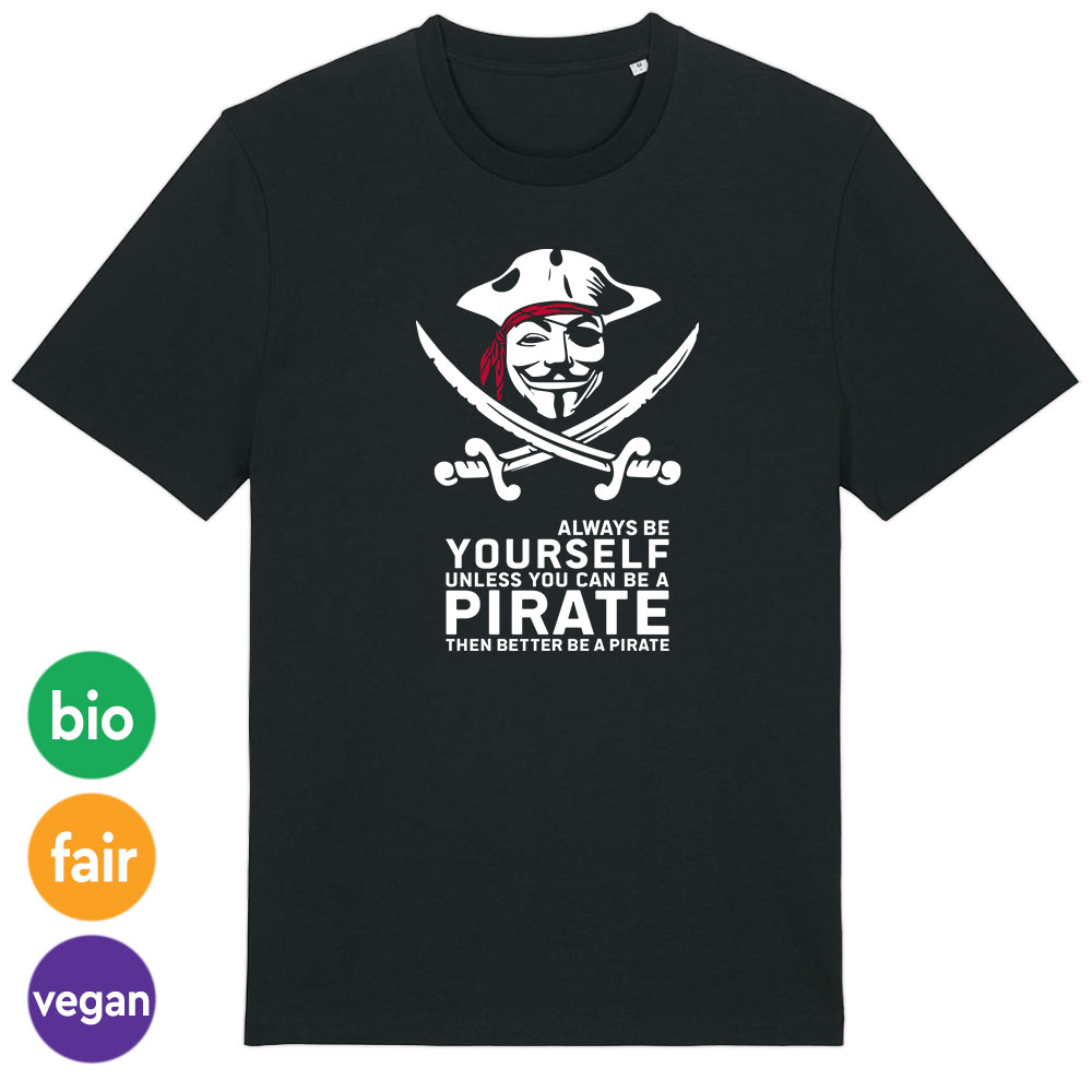 T-Shirt »Better be a pirate!« 3XL schwarz