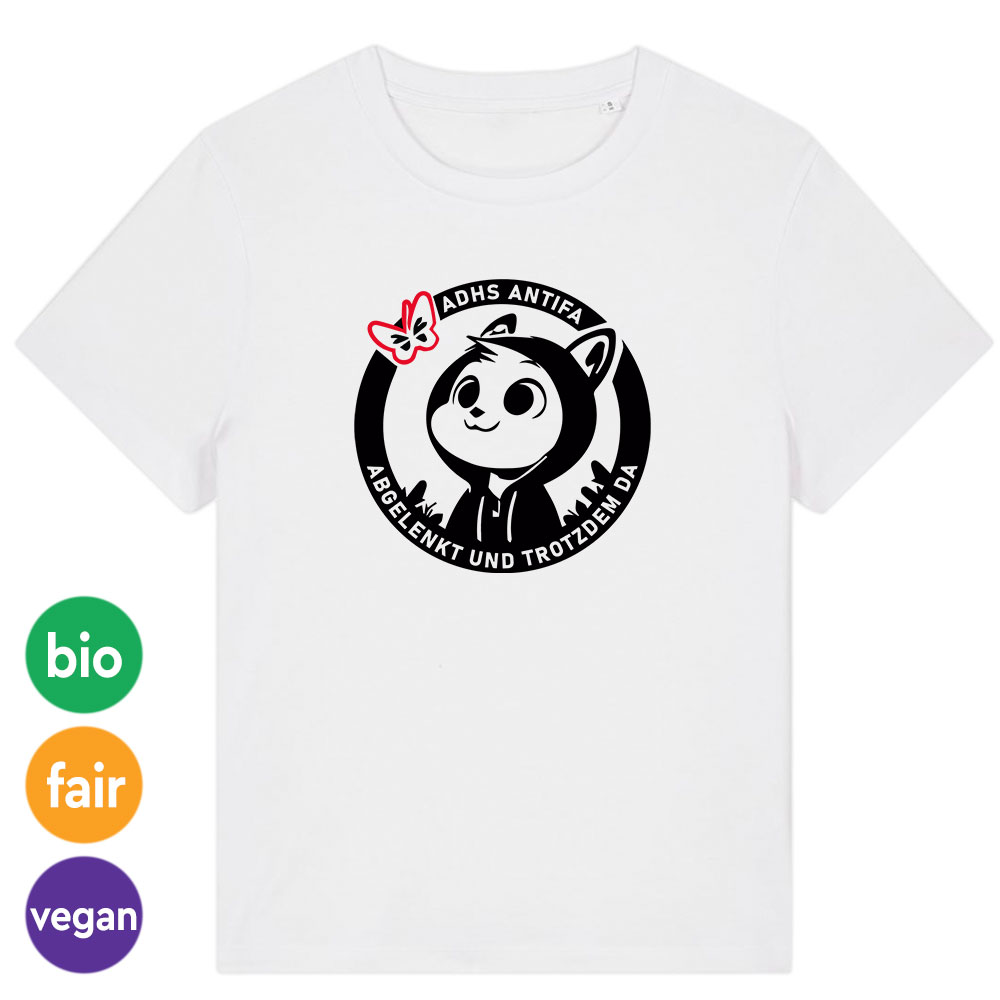 Damen-Shirt »ADHS Antifa« XL weiß